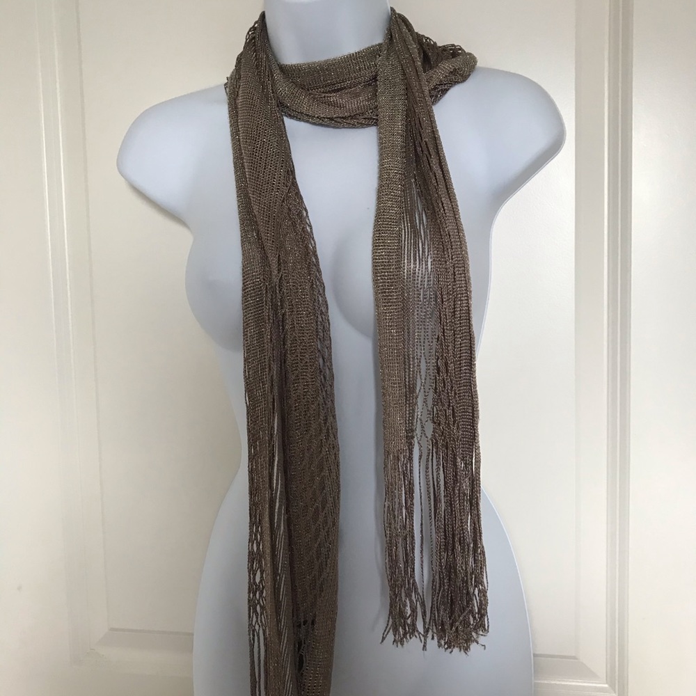 Woven gold tassel Scarf